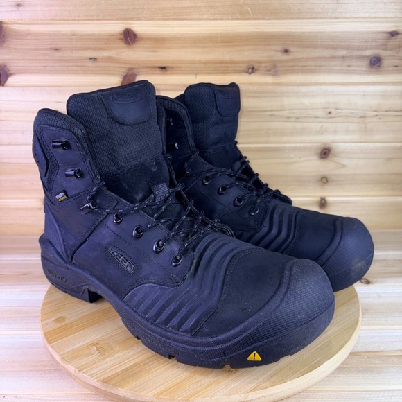 Keen Other - KEEN Work Boot Men 14D Black Utility Portland 6" KBF Waterproof Carbon-Fiber Toe